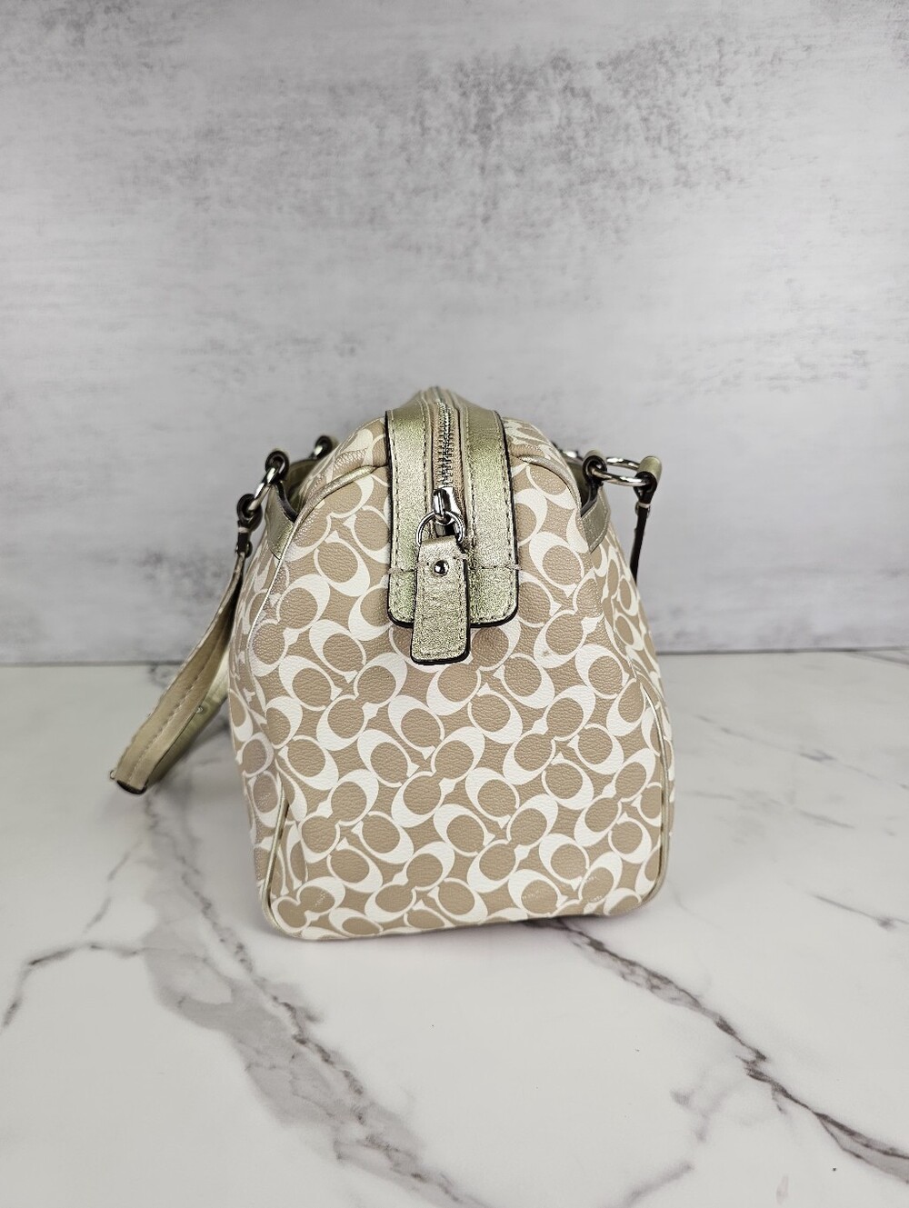 Coach Chelsea Heritage Stripe Satchel - Picture 3 of 11